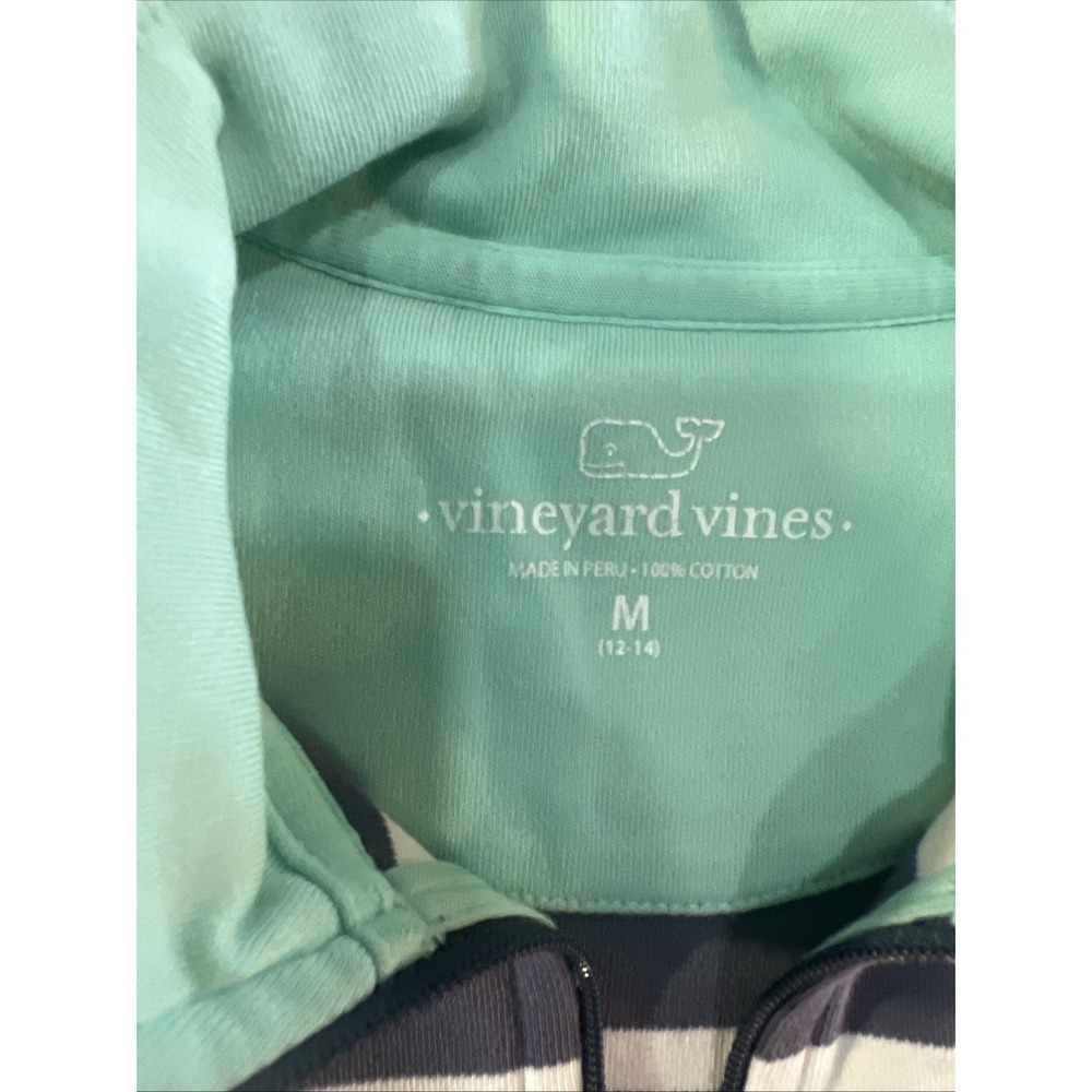 Vineyard‎ Vines Nautical Medium 12-14 Gray 1/4 zip pullover top Sweater warm 475 - Picture 7 of 12